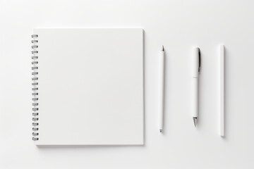 Minimalist Stationery Set with Blank Mockup on White Background