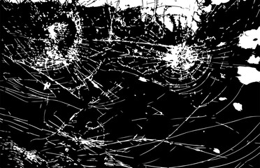 Broken glass frame, the cracks texture background, vector illustration.