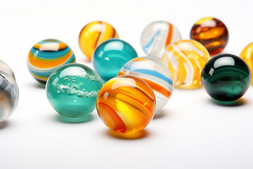 Timeless Elegance: Jabo Classic Marbles on a Clean White Background