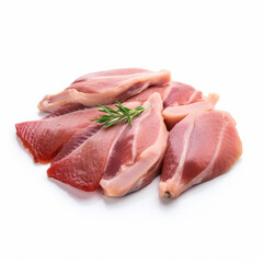 Exquisite Pheasant Meat on a Pristine White Background