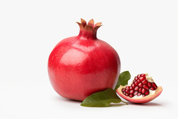 Vibrant Pomegranate Seeds on a Clean White Background