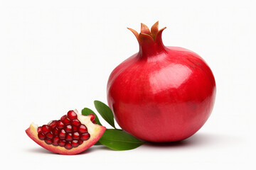 Vibrant Pomegranate Seeds on a Clean White Background