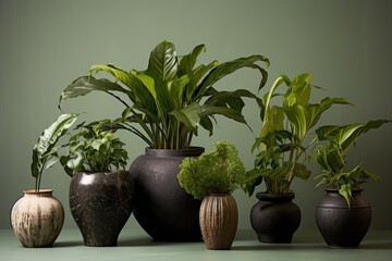 indoor plants in stylish pots for a natural touch