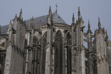 Fototapeta na wymiar Saint Pierre Cathedral, Beauvais. Gothic architecture detail.
