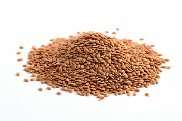 Flaxseed Isolated on White Background