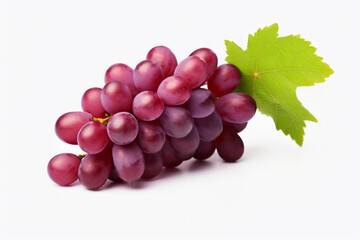 Fresh and Juicy Grape on a Clean White Background