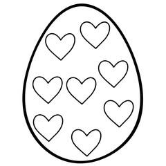 Minimalistic Doodle Easter Egg SVG Vector Line Art
