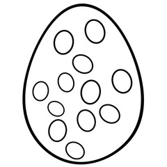 Minimalistic Doodle Easter Egg SVG Vector Line Art

