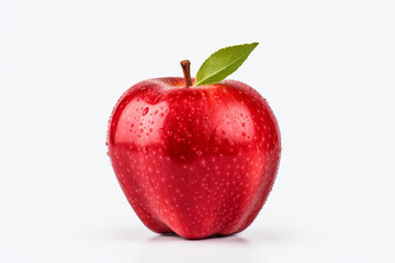 Minimalistic and Elegant Isolated Shot of Apple on a White Background