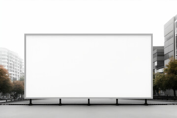 Blank Billboard Mockup on White Background