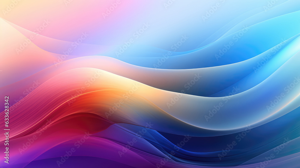 Aufkleber abstract vibrant colorful gradient fluid flow wave background extreme closeup. generative ai.