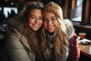 LGBT - Two girls hug each other tenderly - Stock photography concepts