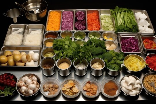 a well-organized mise en place