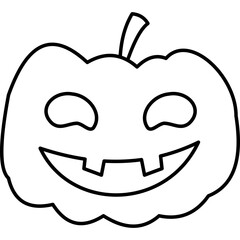 Pumpkin Line Art Element