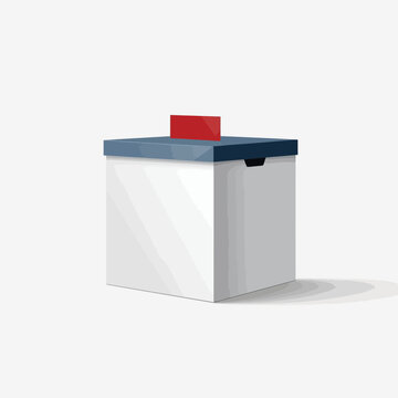 voting box vector flat minimalistic isolated illustration