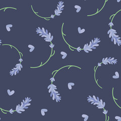 Vector seamless floral pattern with lavender - 633631133