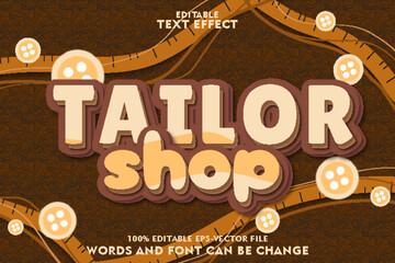 tailor shop editable text effect emboss modern style