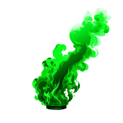 Green flame, green fire, chemical, fire, flame , burring, vector