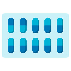 Tablets flat icon on white background