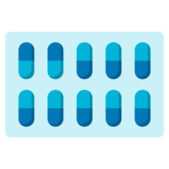 Tablets flat icon on white background