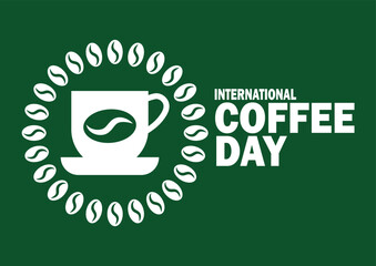 International Coffee Day. Vector Illustration Suitable for greeting card, poster and banner