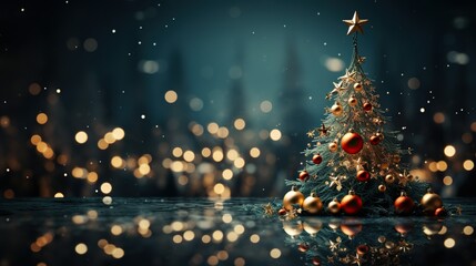 A Captivating Christmas backdrop background with Christmas decorations. Scene. Generative Ai