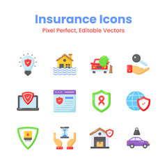 A well designed icons set of insurance, ready to use in your next project, download this premium vectors