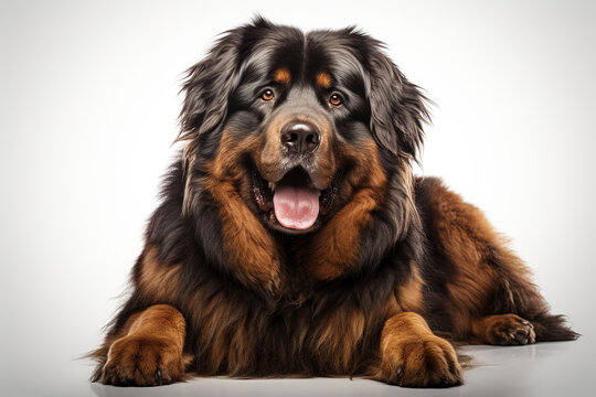 Tibetan Mastiff Dog Isolated On White Background