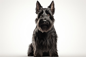 Scottish terrier dog isolated on white background - obrazy, fototapety, plakaty