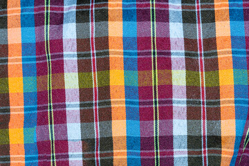 Colorful loincloth square-shaped fabric Can be used to wear, shower, wipe, cover the head in the sun or make a hammock. Most users are male. fabric background abstract background.