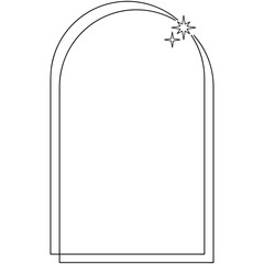 Frame With Sparkle And Stars