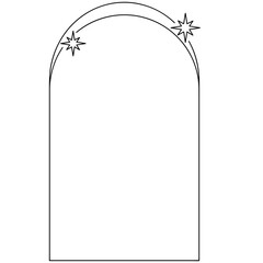 Frame With Sparkle And Stars