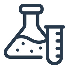 Chemical elements and reactions, flask icon