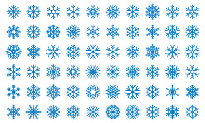 Snowflake set, snowflake icons collection