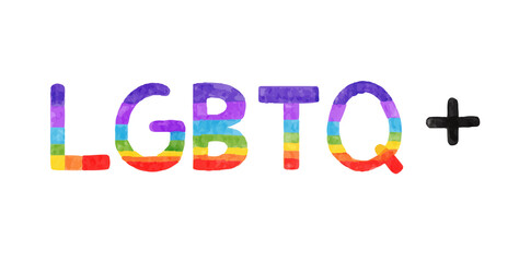 LGBTQ community symbol element watercolor