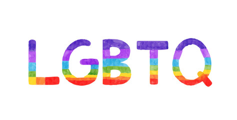 LGBTQ community symbol element watercolor