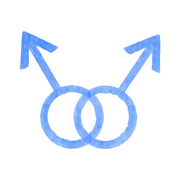 LGBTQ community symbol element watercolor