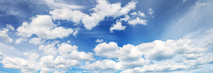 Naklejka na ściany i meble Cloudscape on the blue sky in sunny day in summer.