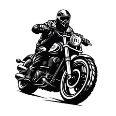 Black motorcycle club logo isolated