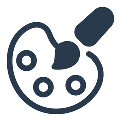 Artistic creativity on canvas, imagination icon