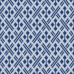 Japanese Diamond Weave Vector Seamless Pattern