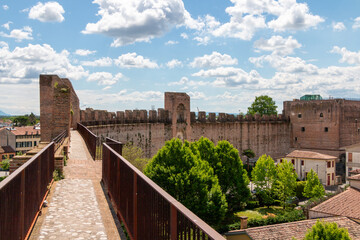 the walkway of the medieval walls of Cittadella