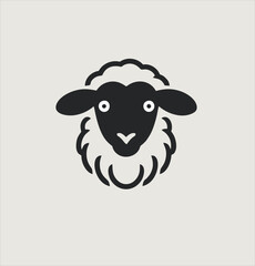 sheep logo illustration design. sheep animal head icon