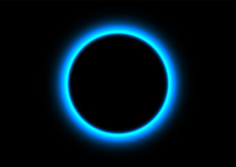 abstract background circle blue color neon shiny vector illustration