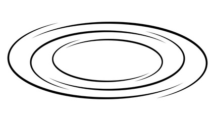 Water wave ripple logo, water puddle drop splash whirlpool ripple