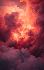 Fototapeta premium Burning Sky with Clouds and Smoke (11)