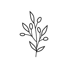 Wildflower icon vector. Wild flower illustration sign. Flower symbol. Garden logo.