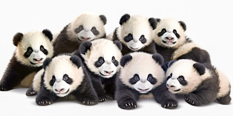 A group of Panda - Generative AI