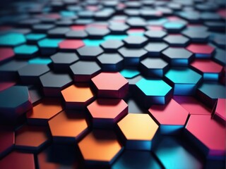 Abstract background hexagon network technology