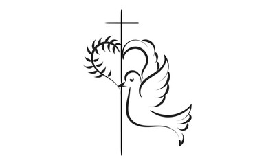 Christian Symbol design for print or use as poster, card, flyer, sticker, tattoo or T Shirt